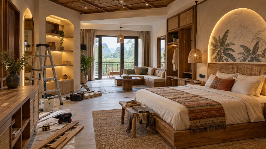 Thi cong noi that homestay img